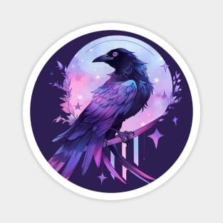 Pastel Raven Magnet